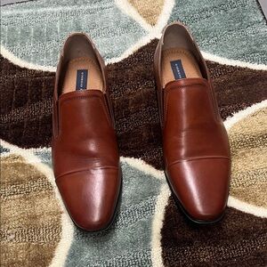 Brown Leather Slip-On Shoes